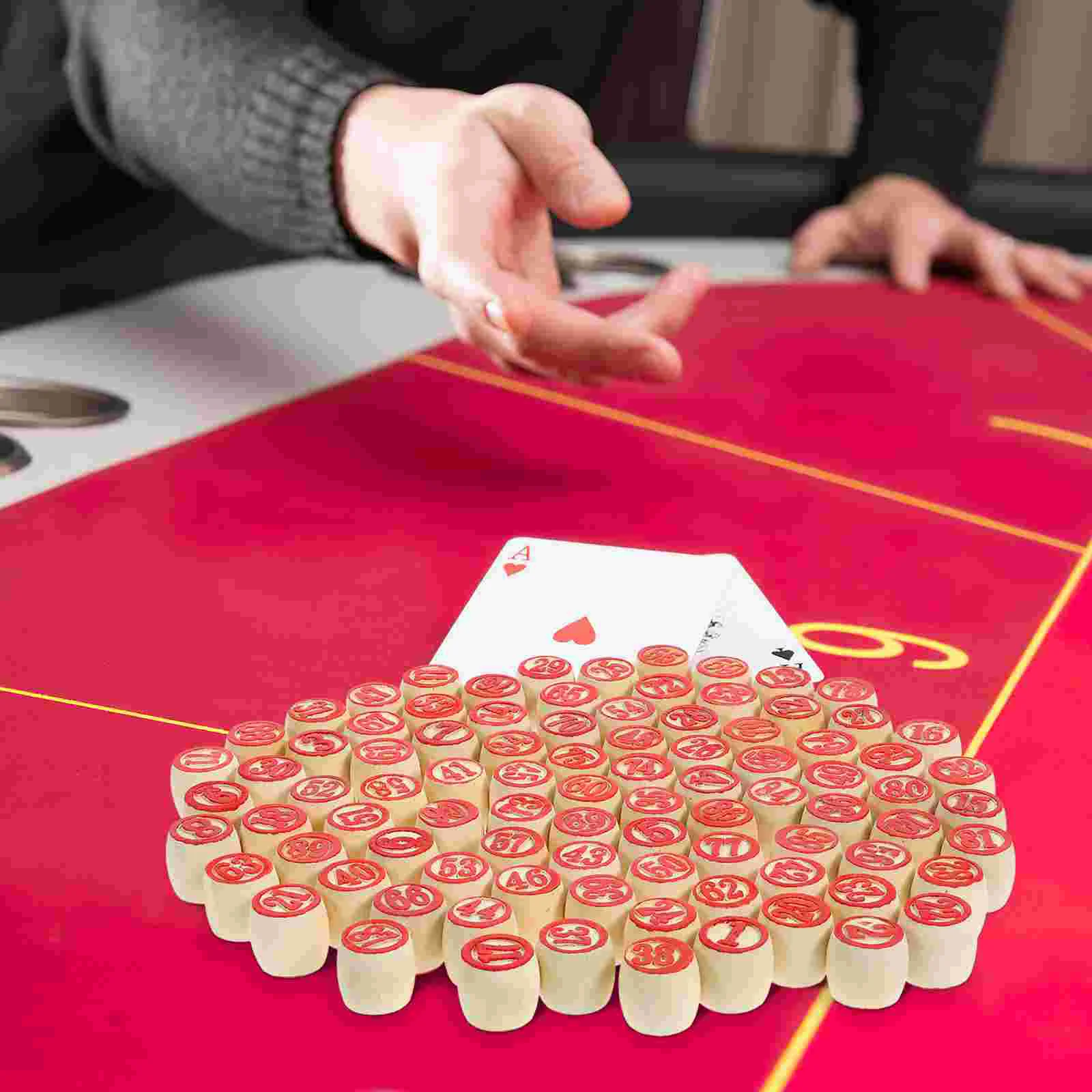 Board Game Wooden Chess Table Games Number Chess Russian Lotto Game Wooden Russian Game Set Party Props Chess Games Household Cards Interactive Fun
