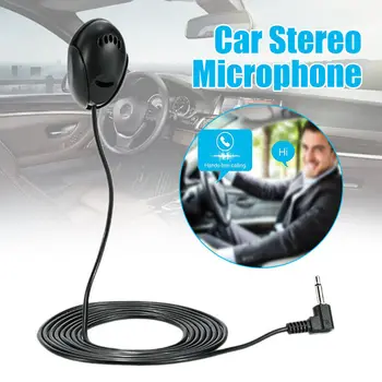 Microfono Microfono esterno da 3,5 mm per unità principale del veicolo per auto Ricevitore radio audio stereo abilitato Bluetooth DVD GPS con cavo da 3 m
