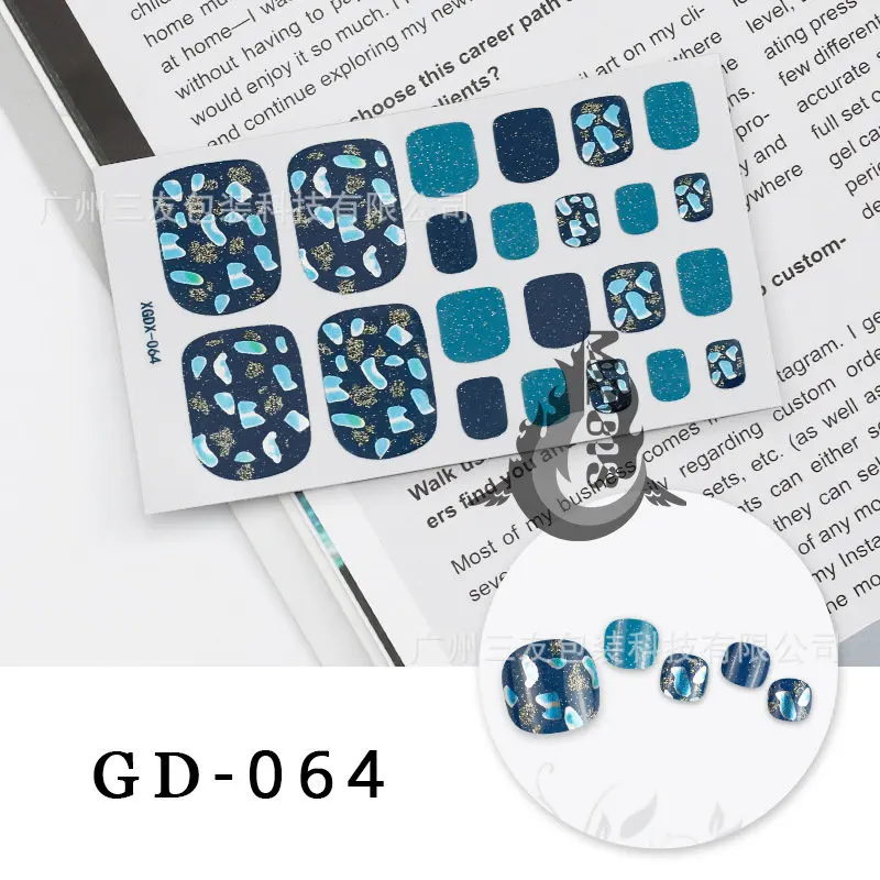 

22 Tip Toenail Nail Stickers Solid Color Toe Nails Adhesive Nail Stickers Supplise Nail Polish Stickers for Foot Manicure Decals