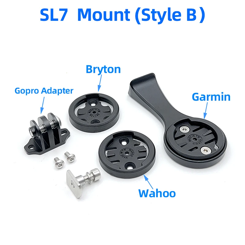 Out Front Bike Mount for Garmin Wahoo Bryton Gopro Combo Mount for