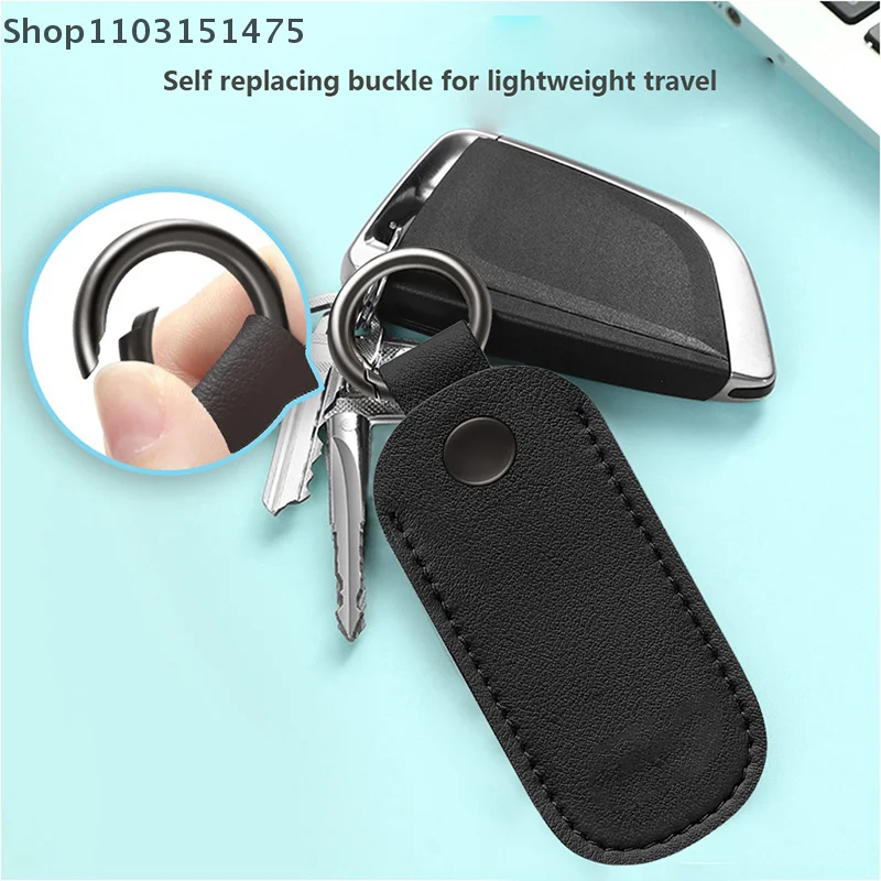 JTZTF Leather U Disk Pouch Key Ring Holder USB Flash Drive Storage Bag Pendrive Protective Cover Memory Stick Case