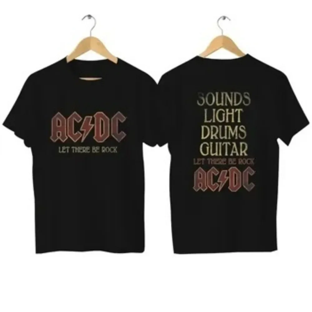 AC PWRDUP Live DC Print Tshirt Men Women Male Cotton Hip Hop Fashion Oversized Kid T-shirts Summer Clothes
