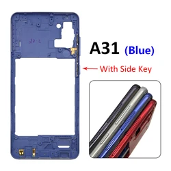 Enhanced Mid - Frame with Volume Button and Front Housing Bezel Chassis Shell (A31 Blue)
