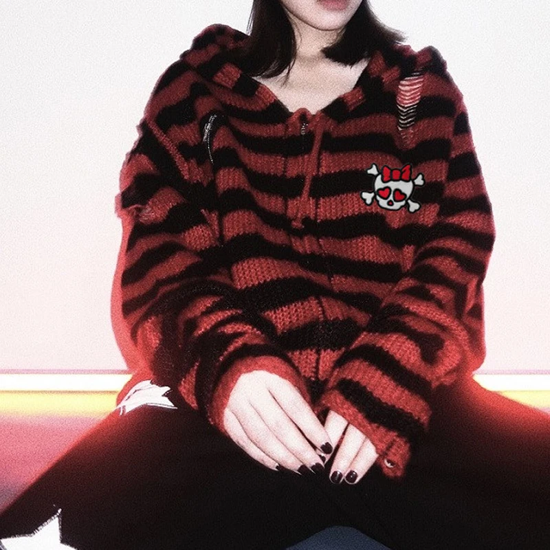 PUNK RAVE / NIGHTMARE ACADEMY RED CARDIGAN Free ホワイト H-25-02-18-2023-PU-TO-KB-ZT352 Alice In Wonderland Cardigan