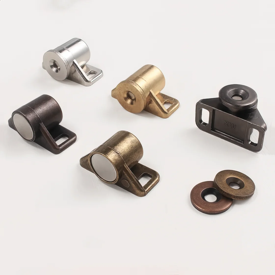 1pc Magnet Cabinet Door Catch Strong Magnetic Door Stopper w/screw Alloy Drawer CLoser Gold Bronze Silver Black Latch 35*19mm magnetic cabinet catches magnetic cabinet latches