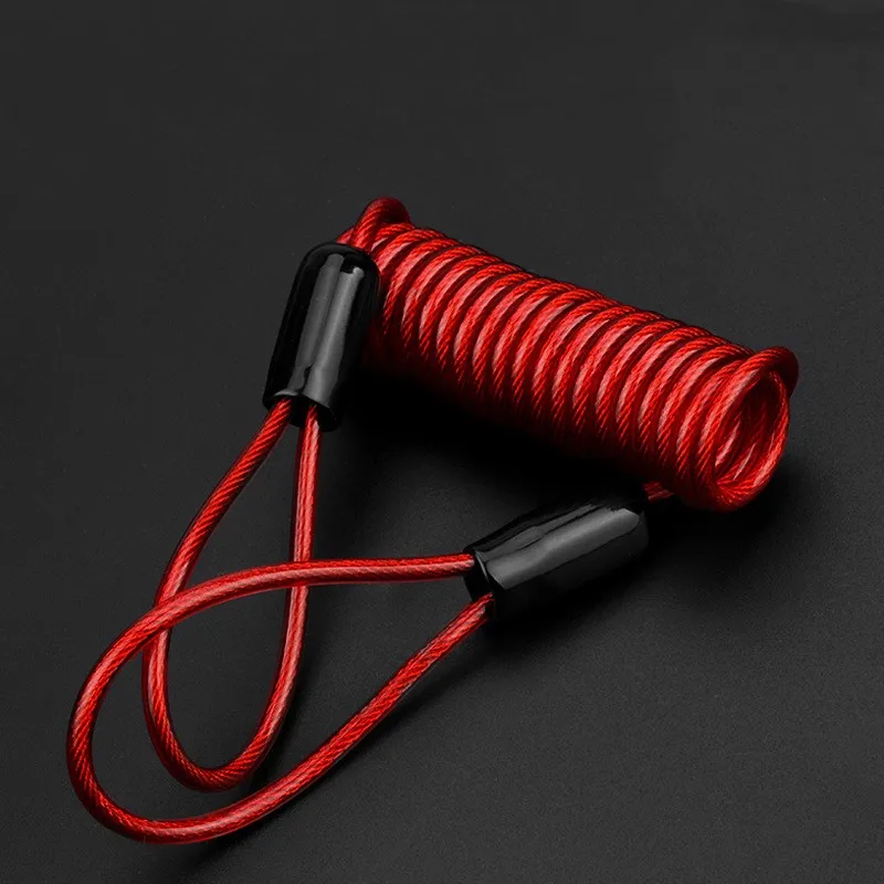 120cm Alarm Disc Lock Security Anti Thief Motorbike Motorcycle Wheel Disc Brake Alarm Lock Reminder Spring Cable
