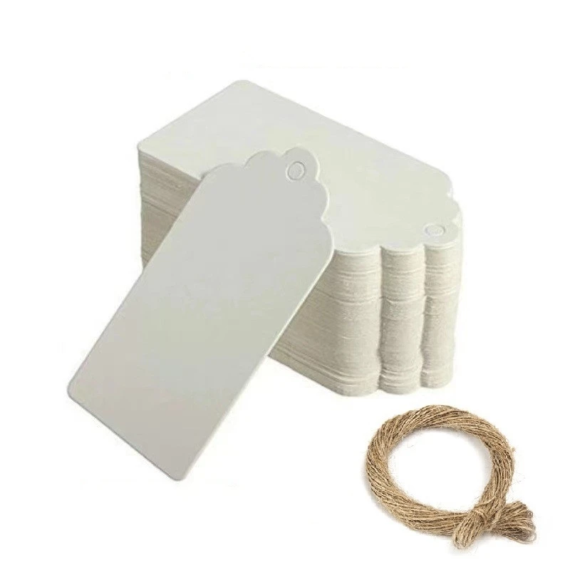 100/300/500 Stück Kraftpapier, blanko, Geschenkanhänger mit Schnur für Geschenkverpackungen, Preis, Kleinunternehmen, Verpackungsmaterial – Detail 4