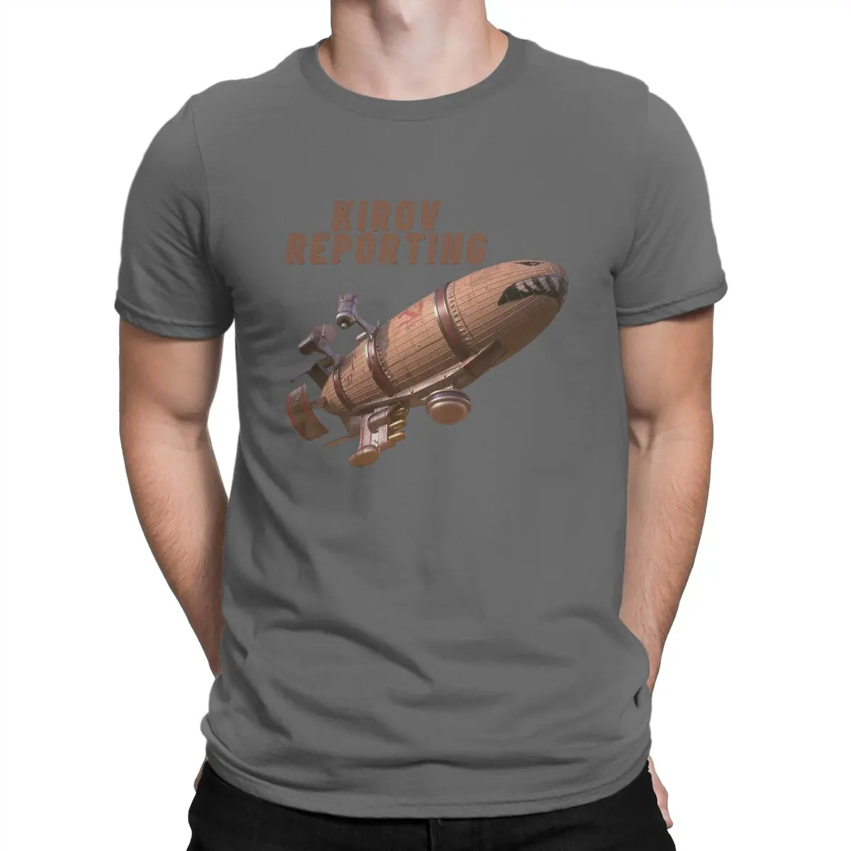 thumbnail image 1 of Camiseta Kirov Reporting para hombre, camiseta novedosa de alerta roja, camiseta de manga corta con cuello redondo, camisetas de algodón, ropa nueva., 1 of 7