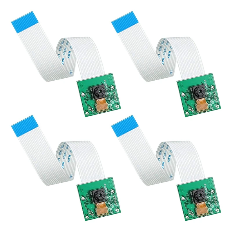 Top Offerte 4 Pcs Per Raspberry Pi 4 B + Macchina Fotografica 5Mp Modulo Della Macchina Fotografica Ov5647 Webcam Compatibile Per Raspberry Pi 4 Model