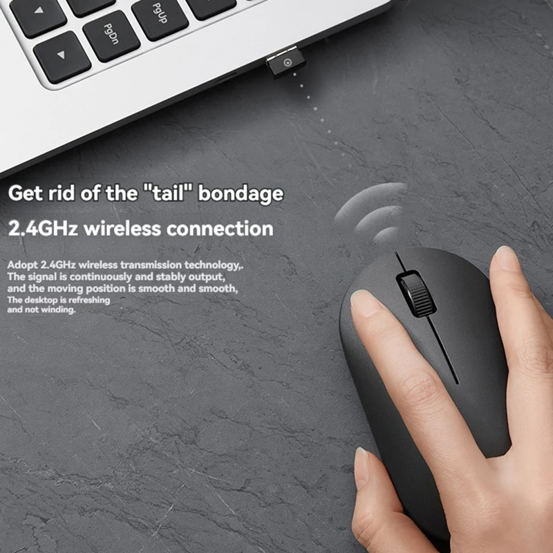Xiaomi Wireless Mouse Lite 2.4GHz 1000DPI Ultra-thin Optical Portable USB Receiver Office Computer Game Mice