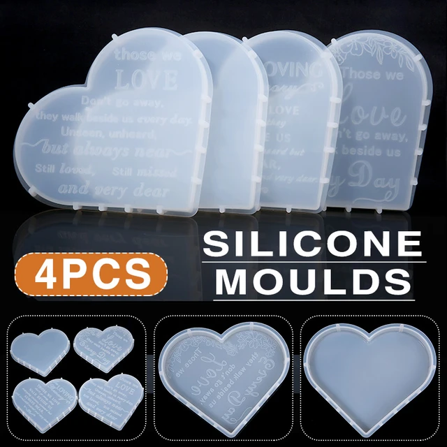 Coaster Silicone Mold Heart Epoxy Resin  Set Silicone Molds Epoxy Resin -  Silicone - Aliexpress