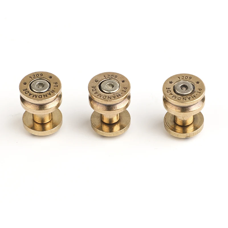 Description Picture 5 of item1pc Brass DIY Bag Buckle Handbag Round Head Lock Buckle LeatherCraft Sewing Hardware Bag Clasp Lock Durable Accessories