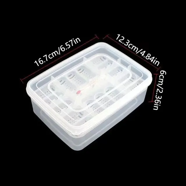 16 Grids Reptile Hatch Box with Thermometer Breathable Turtles Egg Incubator Tray Transparent Reusable