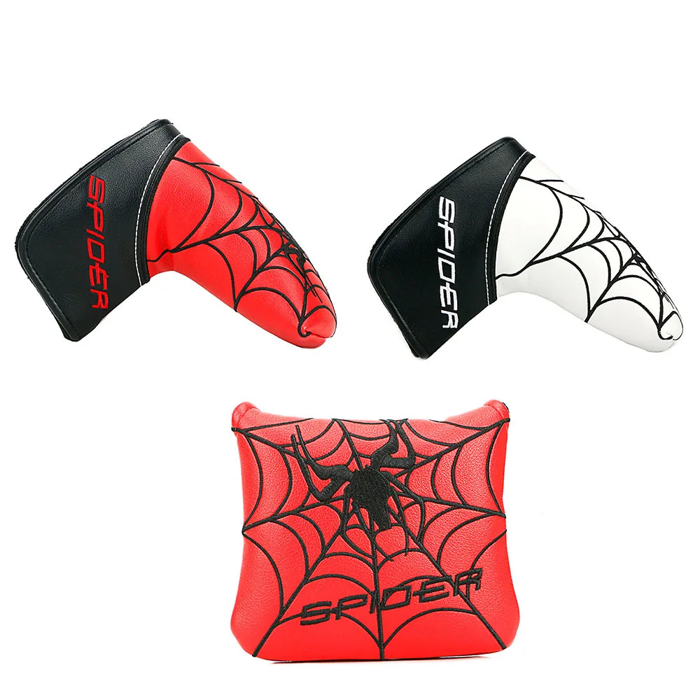 

Spider Golf Iron Head Cover Club Headcovers Leather Golf Putter Cap Cover Golfer Headcovers For Driver Fairway Hybrid Wood Iron