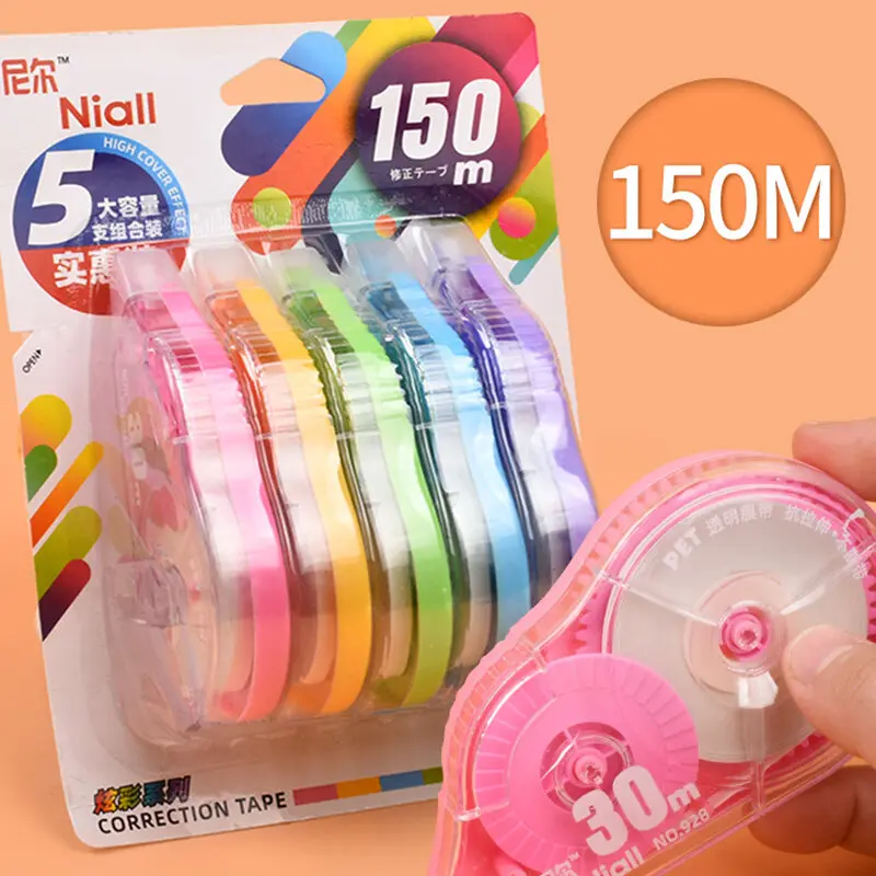 72m/150m Large Capacity White Out Correction Tape Set Student Kawaii Error Correction Erasers Student School Stationery Supplies