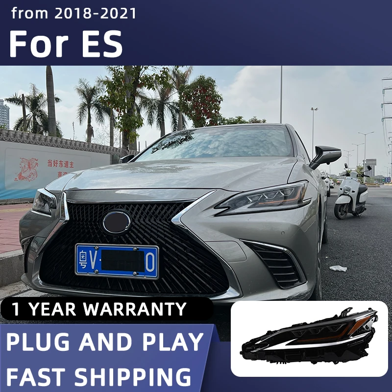 자동차 스타일링 헤드 라이트, 2018-2021 렉서스 Es200 ES260 ES300h DRL 신호 프로젝터 렌즈 자동차