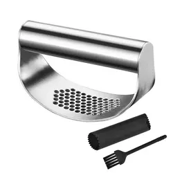 Premium Stainless Steel Garlic and Ginger Crusher Tool (Sliver Set)