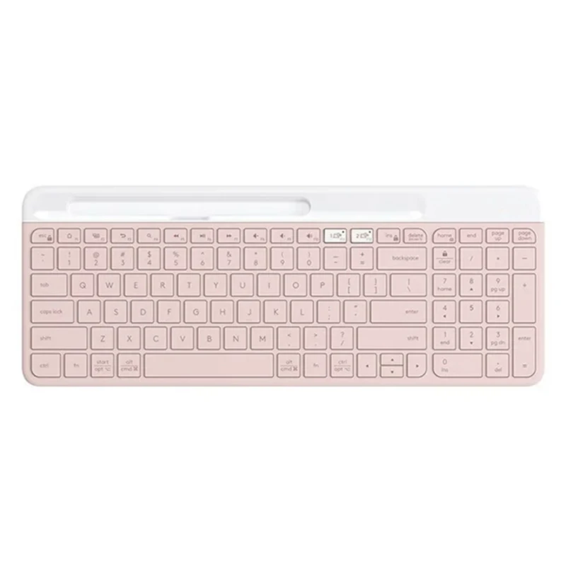 로지텍 K580 2.4G 무선 오피스용 핑크색 교체 브랜드 키캡, 시저 클립 힌지 버튼, 왼쪽 Ctrl FN 탭 키