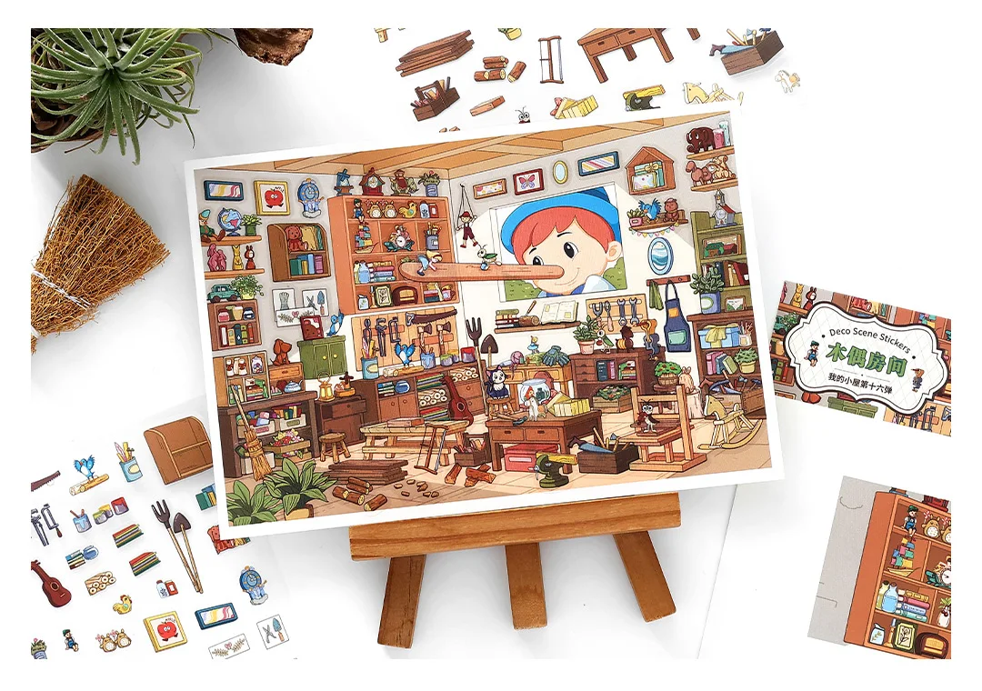 Kawaii Innenszene 3D DIY Landschaft Aufkleber Taschenkabine Szene Stapeln Einfügen Festival Geburtstagsgeschenk für Kinder Kind ﻿ ﻿ – Detail 15