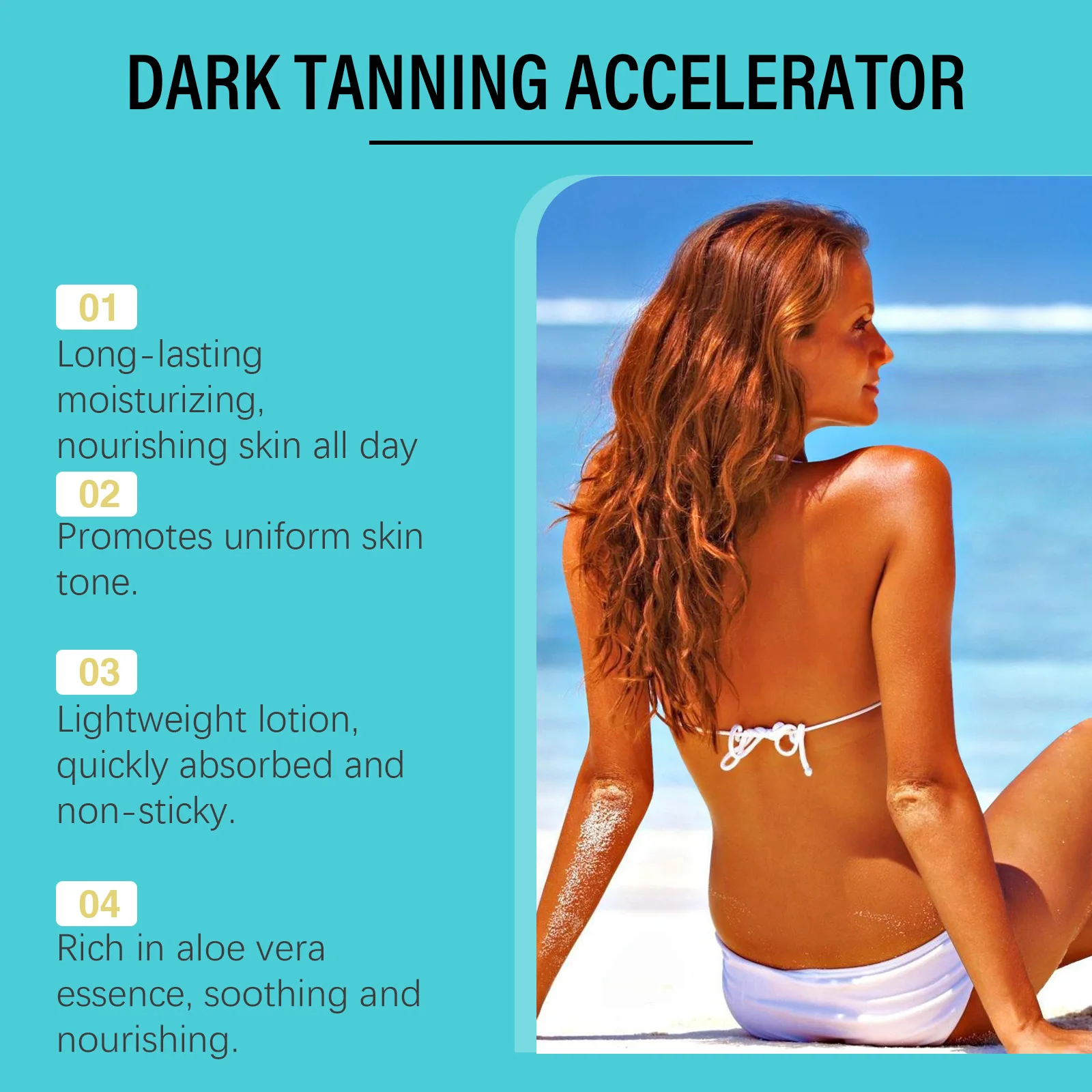 Self Tanning Lotion Natural Looking Tanner Summer Tan Bronze Skin Increase Elasticity Quick Absorb Fake Tan Accelerator Cream