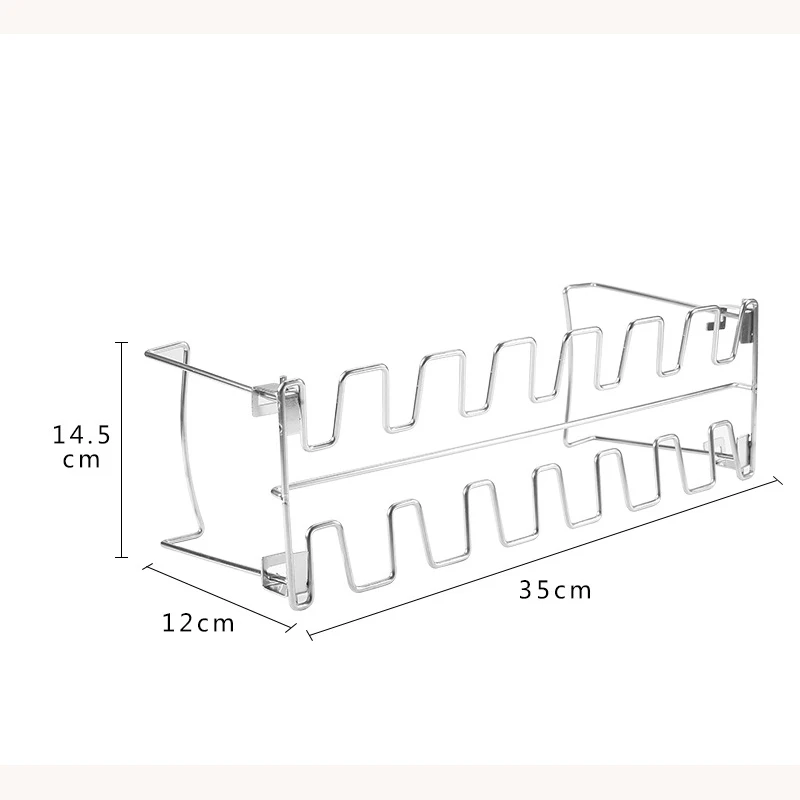BBQ Beef Chicken Leg Wing Grill Rack 14 Slots Stainless Steel Barbecue Drumsticks Holder Oven Roaster Stand 1pc