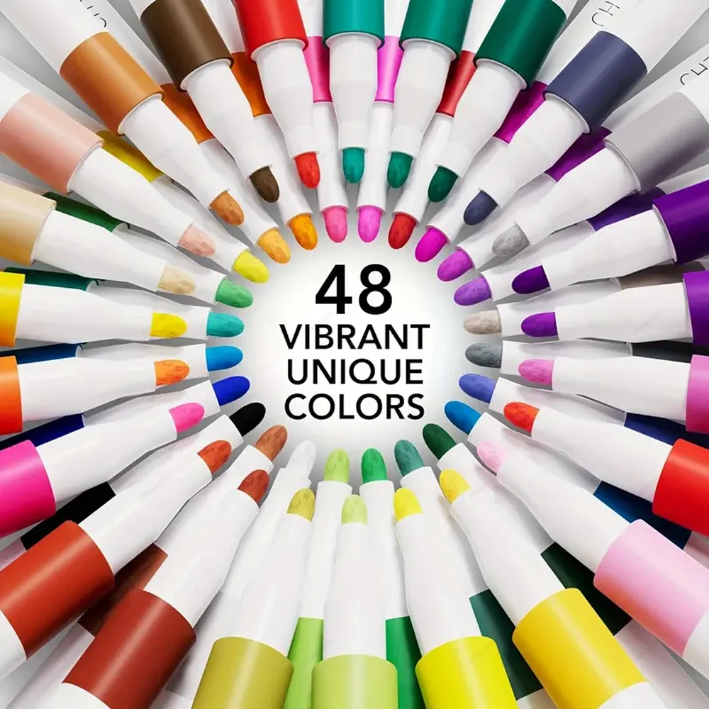 12-80Colors Acrylic Paint Pens Markers acrylic paint markers paint marker pen paint marker pens color marker pens marker pens markers pen marker pen art marker pens manga markers micro pens art markers For Rock Painting Water Based Paint Markers Ceramic Easter Egg Glass Wood Manga DIY Gift