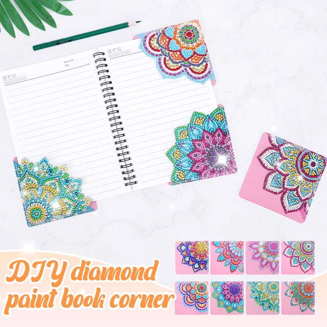 4/6/8Pcs DIY Diamond Painting Corner Cover Bookmarks Butterfly Cat Diamond  Mosaic Book Mark Art Craft Gifts for Beginner Kids - AliExpress