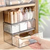 Transparent Pull-out Design Stackable Storage Drawer Acrylic Bathroom Cosmetic Storage Bag Vanity Cabinet Cutlery Storage Box 1