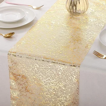 Gold Metallic Glitter Table Runner 1