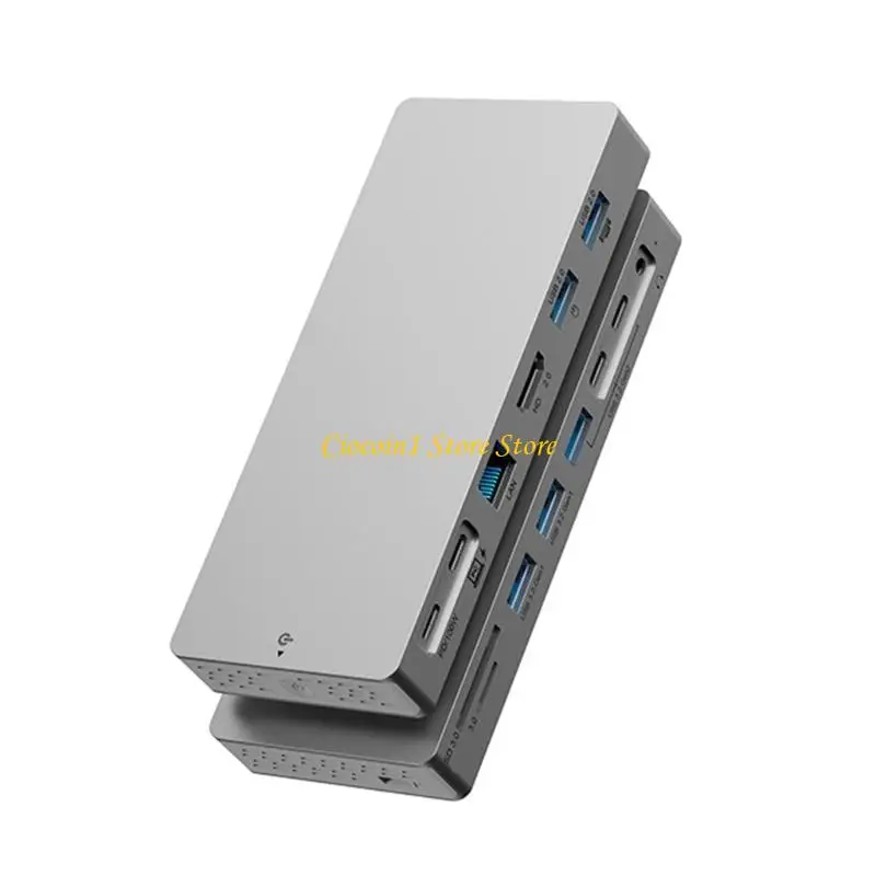A3PC 알루미늄 USB 3.2 유형 C 허브(HDTV 4K 60Hz 이더넷 및 다중 USB 포트 포함)