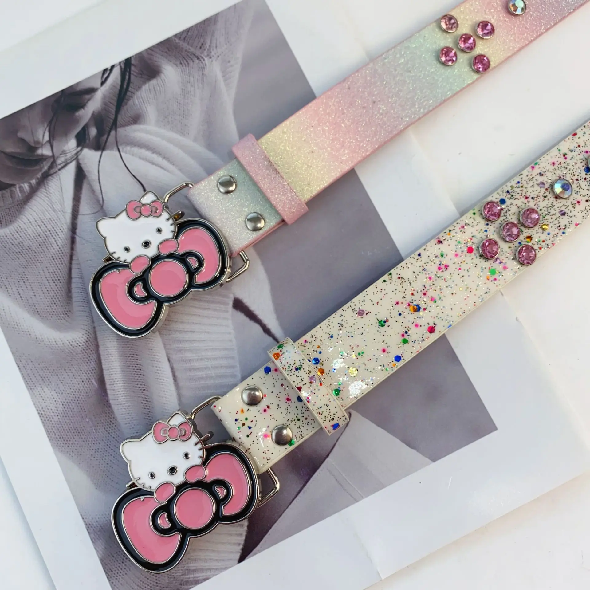 Cute 1PC Hello Kitty Girdle Gifts Sanrio Hello Kitty Waist Belt Girls