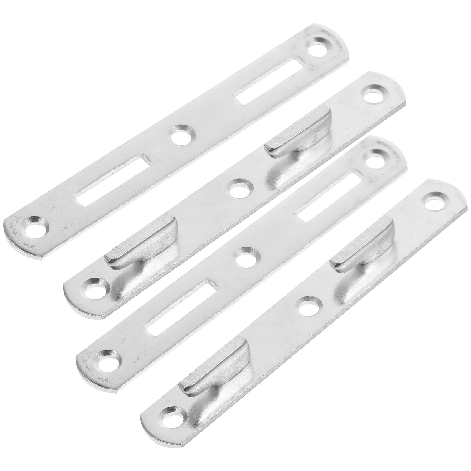 

4 Pcs Bed Hinge Headboard Brackets For Metal Frame Rail Bedframe Accessories Bed-rail Hook Stainless Steel Hardwares Queen Size