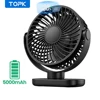TOPK K60C 5000mAh Portable Mini Fan,Standing Fans for Room,LED Display 360°Rotation Quiet Personal Desk Electric Fan for Campin 1