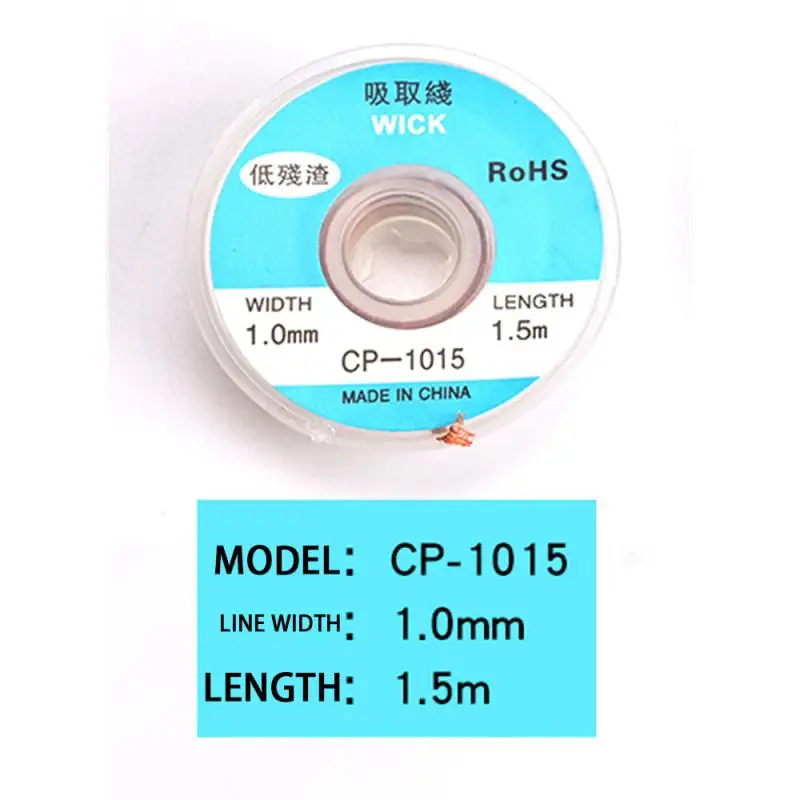 3.5mm Desoldering Mesh Braid Copper Welding Point Solder Remover Wire Soldering Wick Tin Lead Cord Flux 1/2/4/5PCS for Soldering solder remover desoldering braid desoldering mesh braid