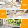 6-in-1 Pikler  Wood Adjustable Triangle Set Wooden Montessori Climbing Set with Ramp Arch Slide and Net Climbing Toys Indoor 6