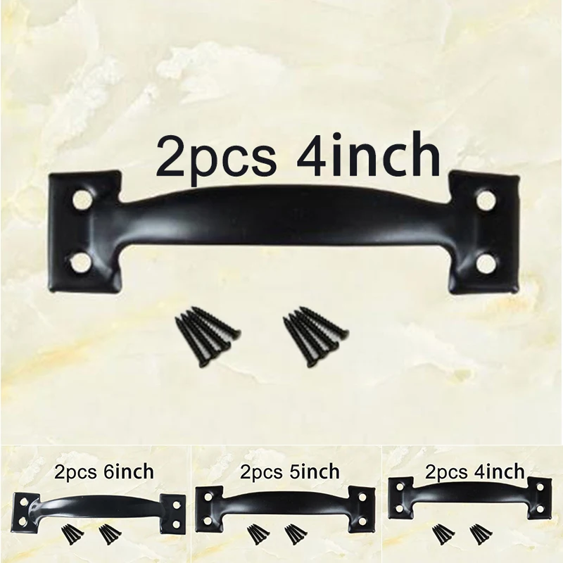 Door Handle Screws Barn Door Handle Gate Handle Pull For Sliding Barn Doors Gates Garages Sheds 2pcs Door Handle + 8pcs Screws door handles