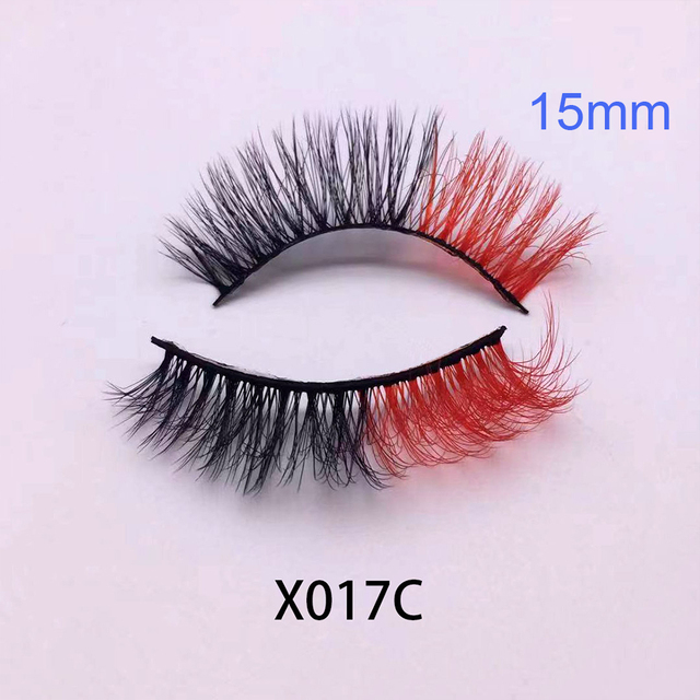 Mix Color False Lashes Ombre Natural Long Colorful Eyelashes Bulk Dramatic Makeup Fake Lash Party Colored Lashes Wholesale