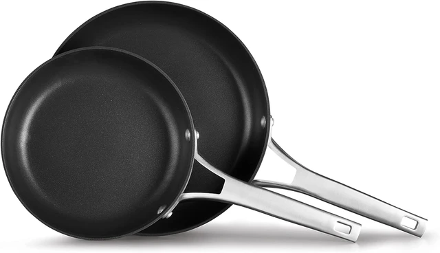 Hard-Anodized Nonstick Frying Pan Set, 10-Inch and 12-Inch Frying