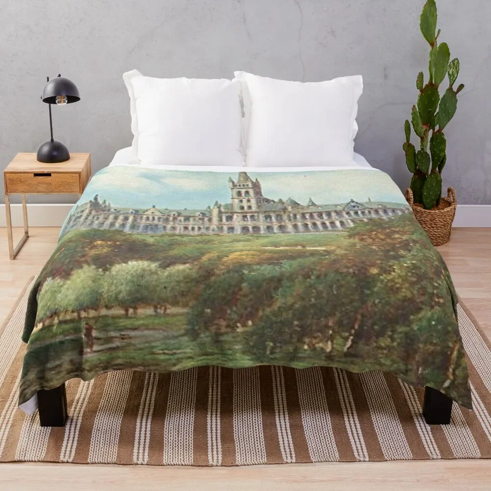 

Vintage Illustration of Glasgow University Throw Blanket Soft Big Thermals For Travel Hairys Sofa Quilt Flannels Blankets