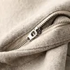Light luxury khaki deep winter thick casual business pants men's small straight slim men's wool pants 3
