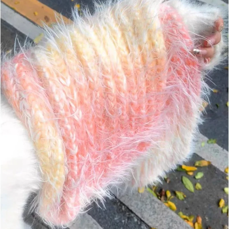Rainbow Wool DIY Scarf Sweater Shawl Knitting Material