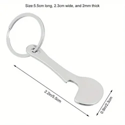 Sleek Aluminum Alloy Keychain with Shopping Cart Tokens (B)