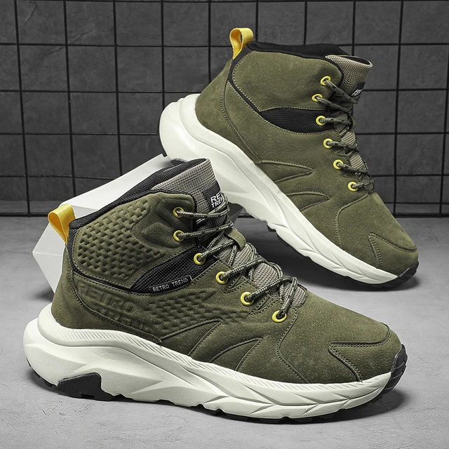 AX BOXING Zapatillas Trekking Hombre Zapatos Senderismo Antideslizante  Montaña Al Aire Libre Trail Running Calzado Deporte Casual Bambas Talla  41-46 (B_Marrón, Talla 43) : : Moda