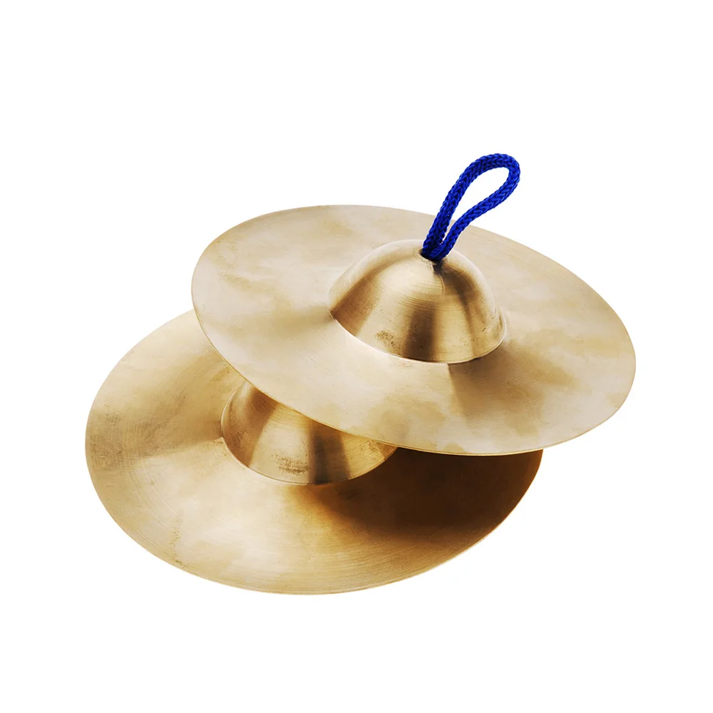 15cm / 5.9in Mini Small Kids Children Copper Hand Cymbals Gong Band Rhythm Beats Percussion Musical Instrument Toy