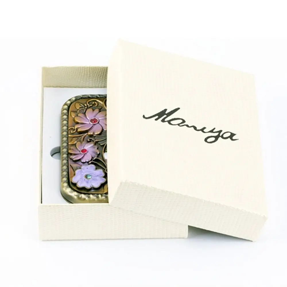 Retro Peacock Metal Compact Mirror