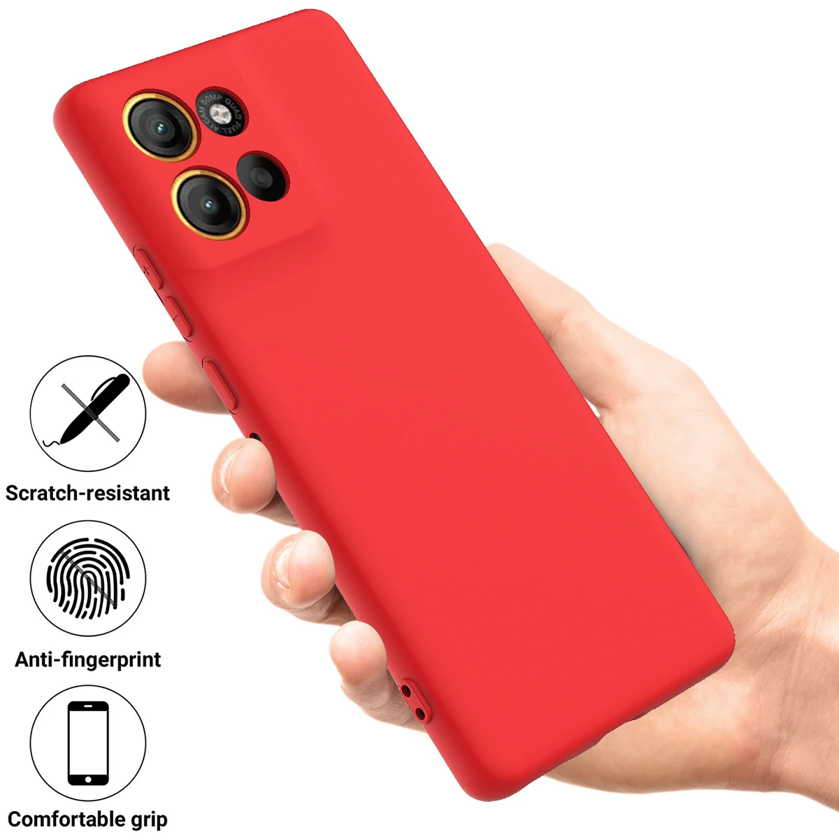 Silicone Soft Skin-Feel Anti-Fall Lanyard Phone Case with Shockproof Bumper