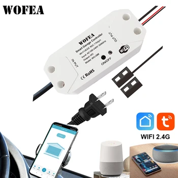 스마트 와이파이 차고 문짝 오프너 슬라이딩 문짝 컨트롤러, 2.4G Tuya 앱 지지대, 알렉사 및 구글 홈, 허브 필요 없음