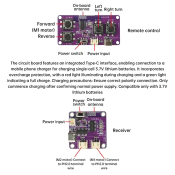 2.4G 4CH 4 canali RC Toy Car Scheda ricevitore telecomando ricaricabile per veicoli telecomandati senza fili fai da te Barca Robot
