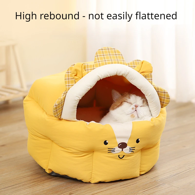 

Beds for Indoor Cat,Small Dog Bed with Anti-Slip Bottom,Cat Cave,Puppy Bed with Removable Cotton Pad,Super Soft Calming Pet Sofa