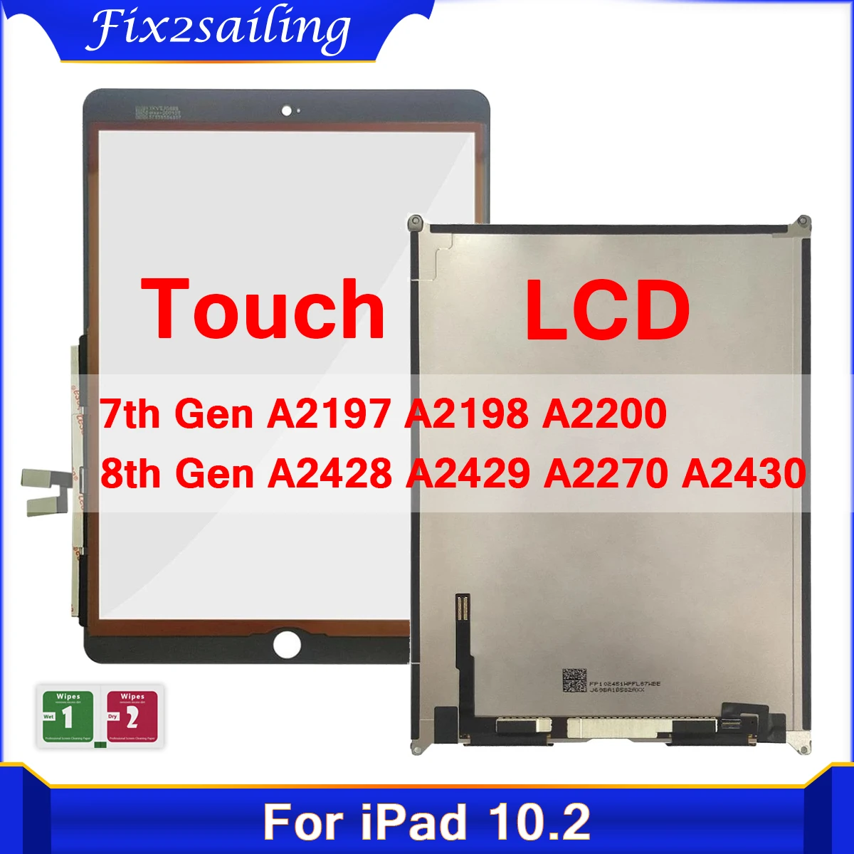 Новый ЖК-сенсорный экран стекло для ремонта дисплея iPad 7 8 10 2 2019 7-го поколения A2197
